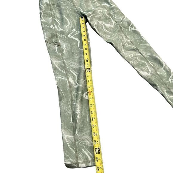EARTH YOGA Green Marble Athletic Legging W/Pockets Size M - Picture 8 of 8